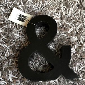 NWT wooden black & and sign